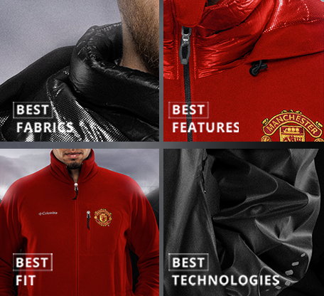 Manchester united columbia heatzone 1000 turbodown hooded jacket sales
